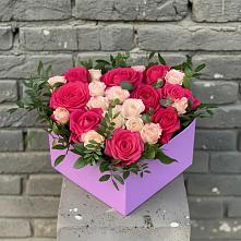 Цветочная композиция из Розы в коробке в Подосиновец