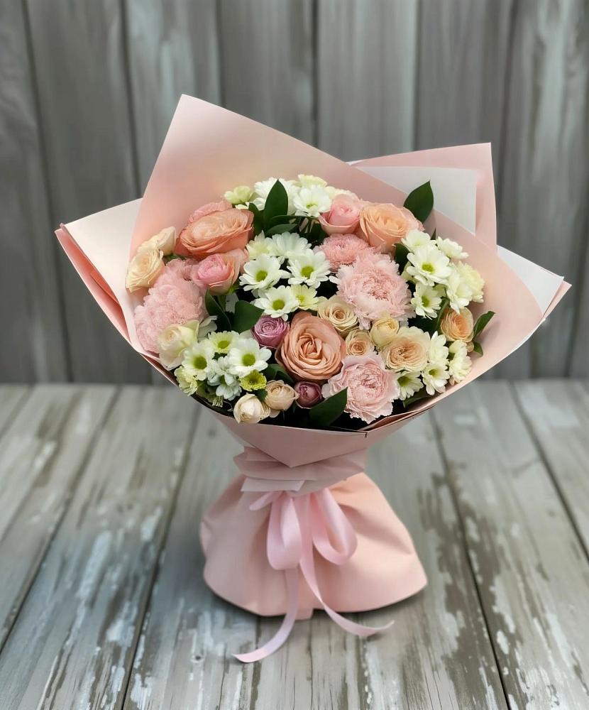 Букет цветов из: Гвоздики, Розы и Хризантемы в Подосиновец