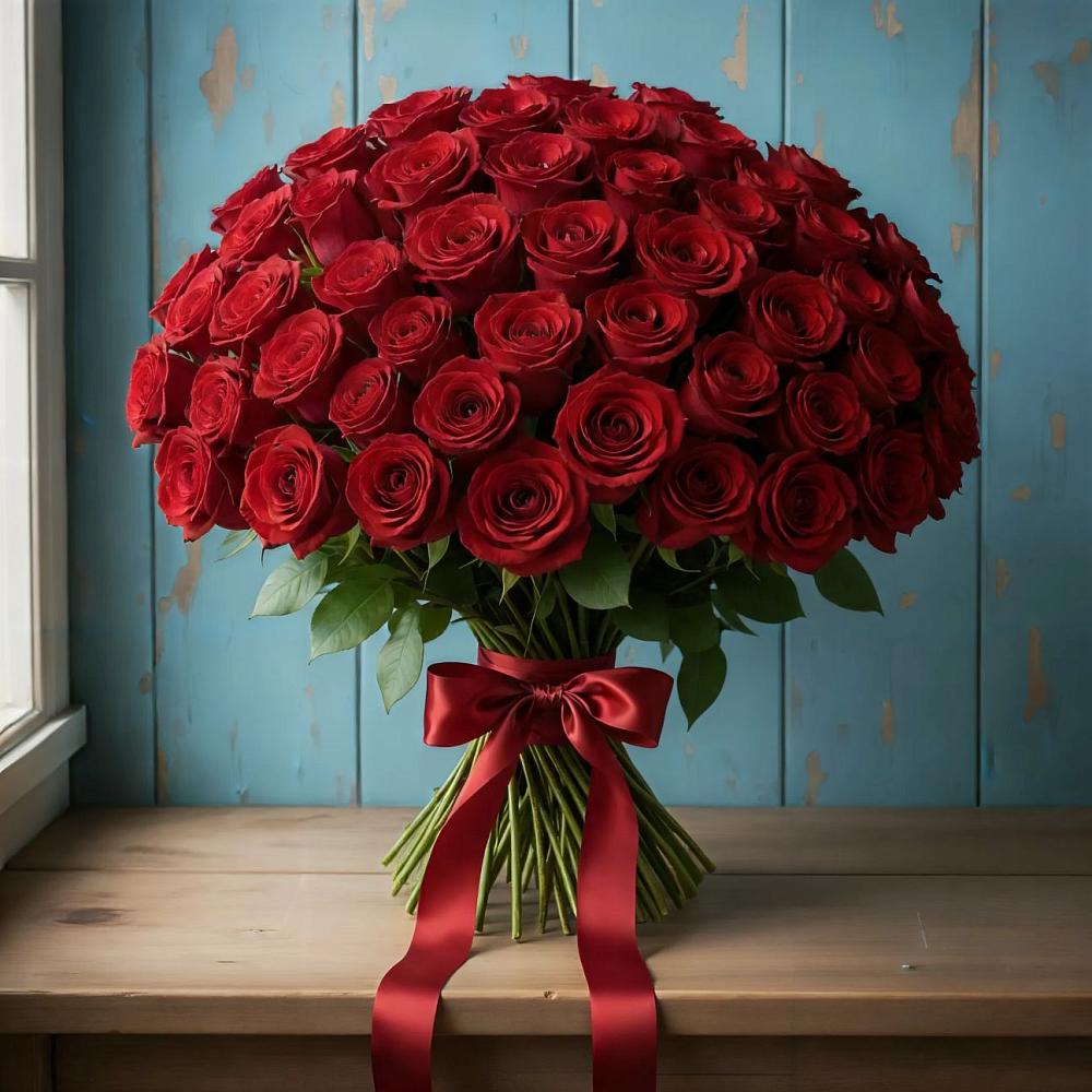 Букет Красные розы Блэк Меджик в Подосиновец