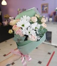 Букет цветов из:  Хризантемы и Розы #REPLACE_PRED# Подосиновец
