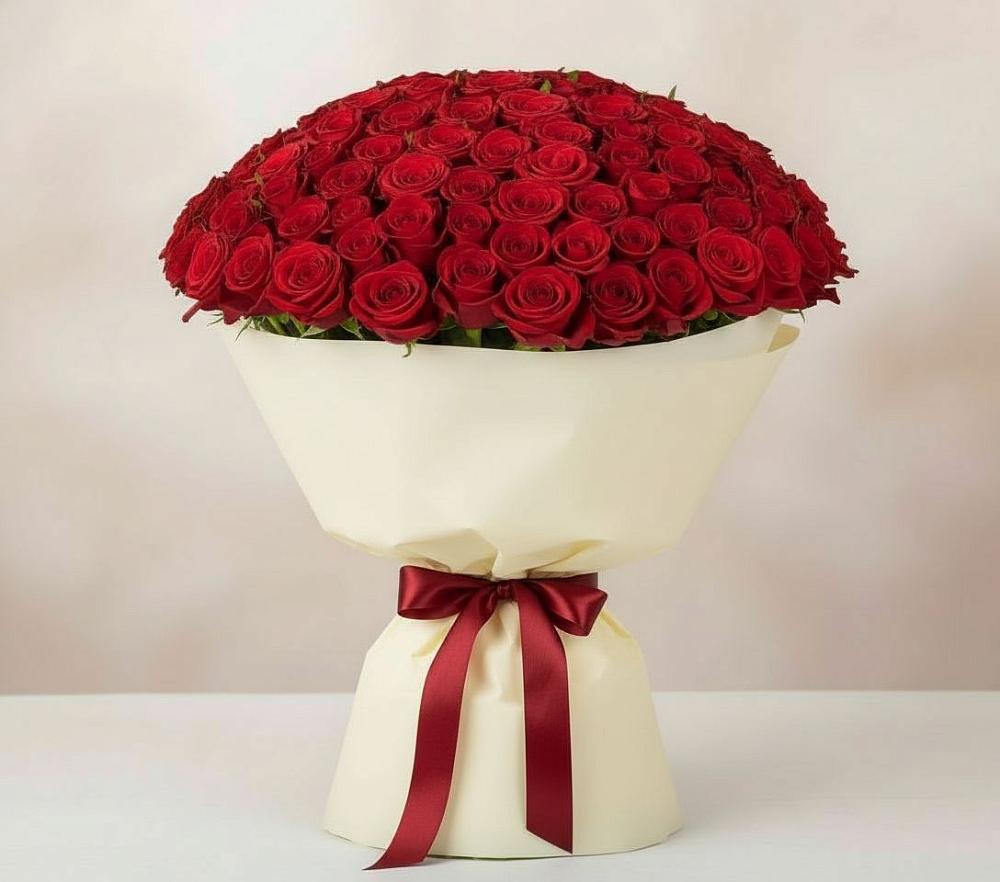 Букет 101 Красная роза Милано в Подосиновец