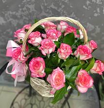 Цветочная композиция из Розы в корзине #REPLACE_PRED# Подосиновец