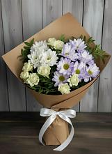 Букет цветов из:  Хризантемы и Розы в Подосиновец