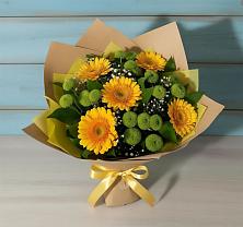 Букет цветов из:  Герберы и Хризантемы в Подосиновец
