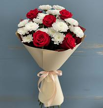 Букет цветов из:  Розы и Хризантемы в Подосиновец