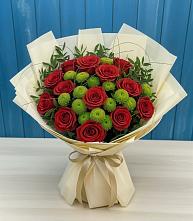 Букет цветов из:  Розы и Хризантемы в Подосиновец