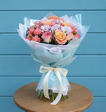 Букет цветов из:  Хризантемы и Розы в Подосиновец
