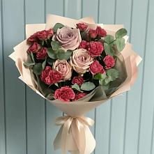 Букет цветов из:  Гвоздики и Розы #REPLACE_PRED# Подосиновец
