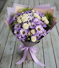 Букет цветов из:  Хризантемы и Розы в Подосиновец