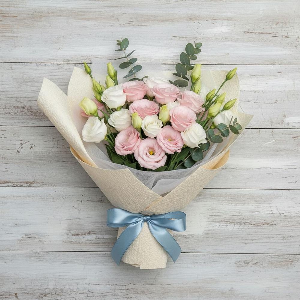 Букет цветов из: Лизиантусы в Подосиновец